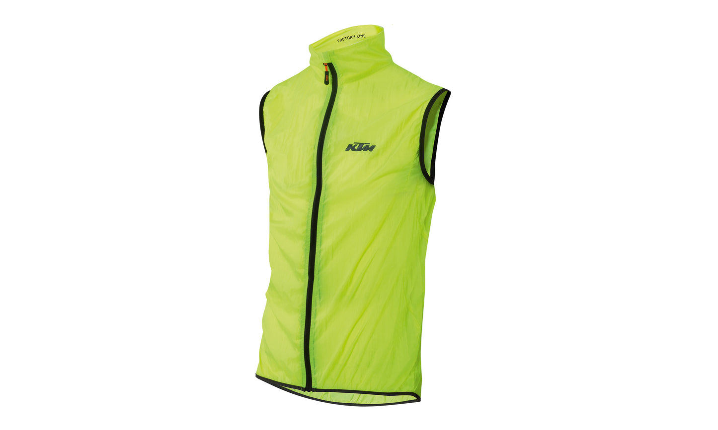 Chaleco cortaviento ciclismo KTM Factory Line Amarillo