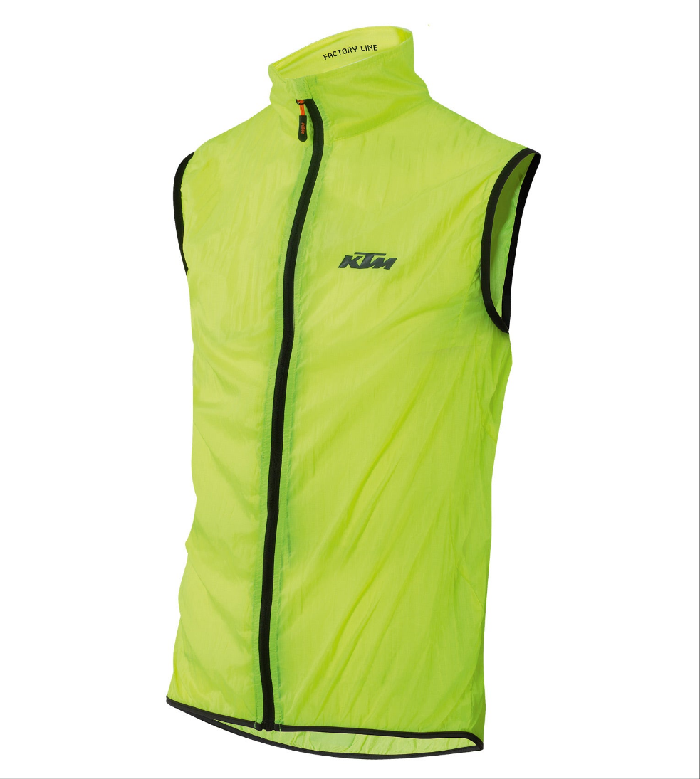 Chaleco cortaviento ciclismo KTM Factory Line Amarillo